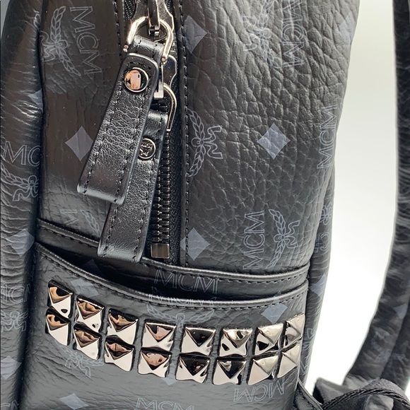 MCM small stark viestos coated canvas backpack